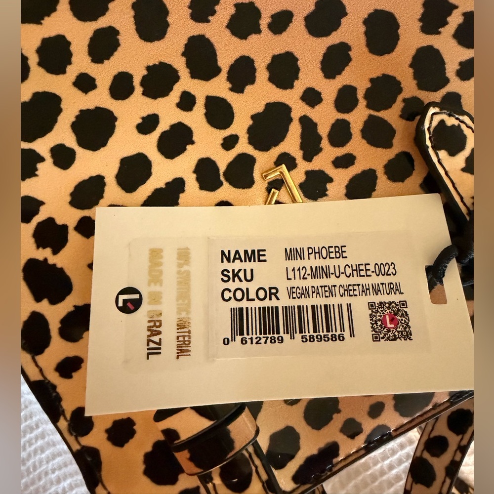 Larroude Mini Phoebe Tote Bag in Cheetah Print NWT - Picture 5 of 9
